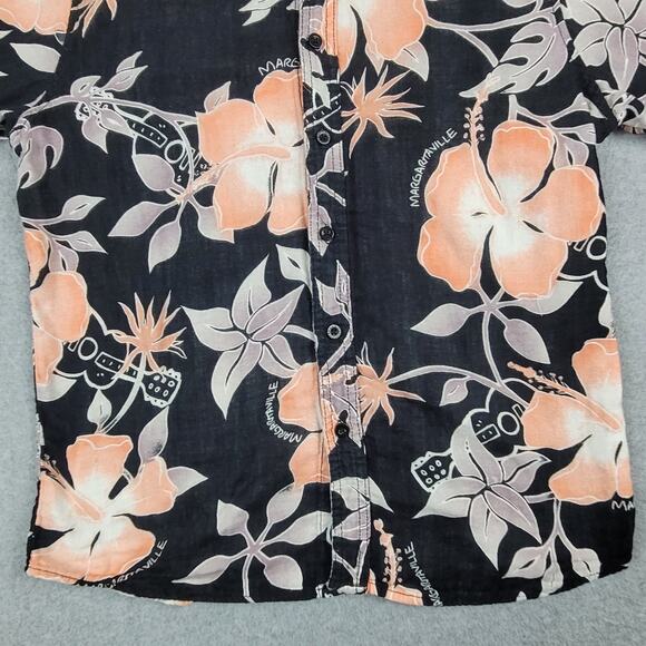 Margaritaville Shirt Mens Size Small Short Sleeve Button Down Floral Hawaiian - Picture 4 of 15